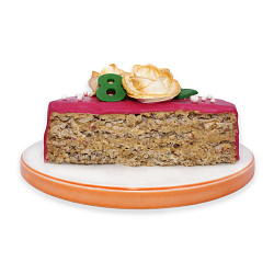 Торт «Грецкий орех. Де‑Люкс красный» к 8 Марта, 1000 г