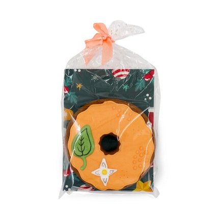 Глазированный пряник  "Апельсиновый пончик" 70 г