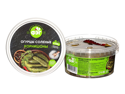 Огурцы соленые Корнишоны 500 г
