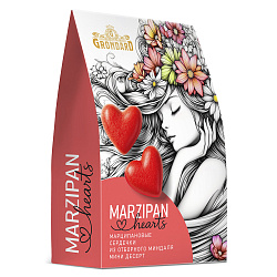 Конфеты неглазированные Сердечки марципановые 70 г