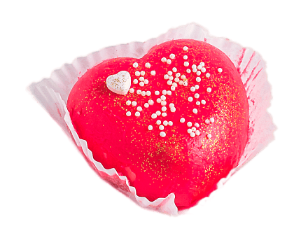 Пирожное Сердце красное