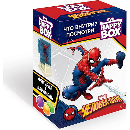 Набор HAPPY BOX фигурка Человека‑паука и карамель, 18 г