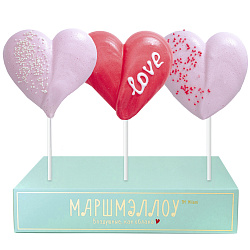 Маршмэллоу на палочке Сердце 1 шт., 20 г