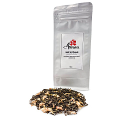 Чай зелёный китайский крупнолистовой с жасмином 100 г