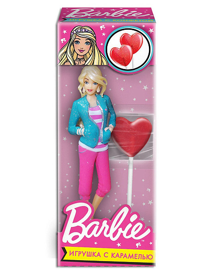 Карамель в виде сердца с куклой BARBIE 20г