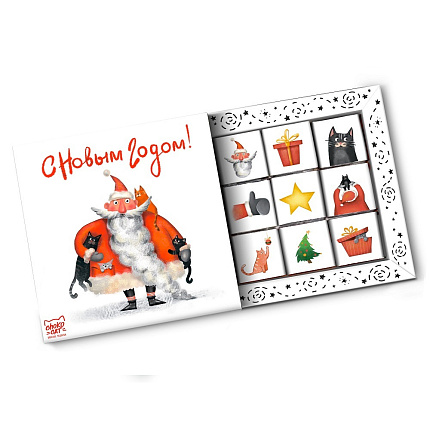 Шоколад молочный Коты и Дед Мороз 45 г