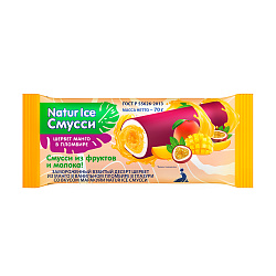 Шербет Natur Ice манго в пломбире в глазури со вкусом маракуйи 70 г