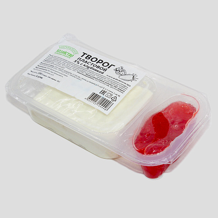 Творог пластовой 5% с наполнителем клубника 190 г