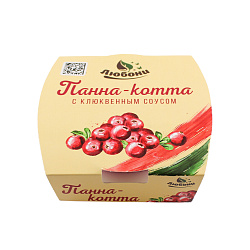 Десерт Панна-Котта с клюквенным соусом 120 г