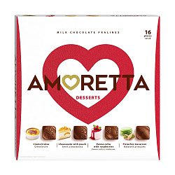 Конфеты шоколадные пралине Amoretta Desserts с ассорти вкусов 106 г