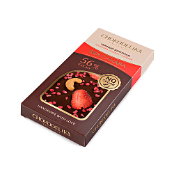 Шоколад темный без сахара Клубника, кешью, малина 80 г