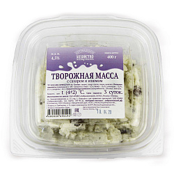 Масса творожная с изюмом 4,5%