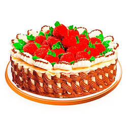 Торт Корзина с клубникой