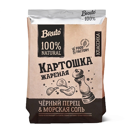 Картошка жареная с морской солью Бруто крафт 60 г