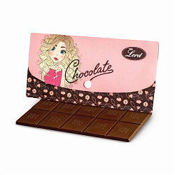 Шоколад Lord молочный  40% в сумочке в цветочек 100 г