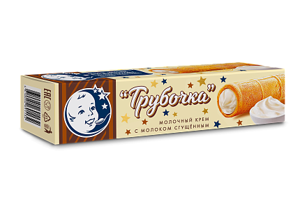 Трубочка вафельная с молочным кремом 30г БЗМЖ
