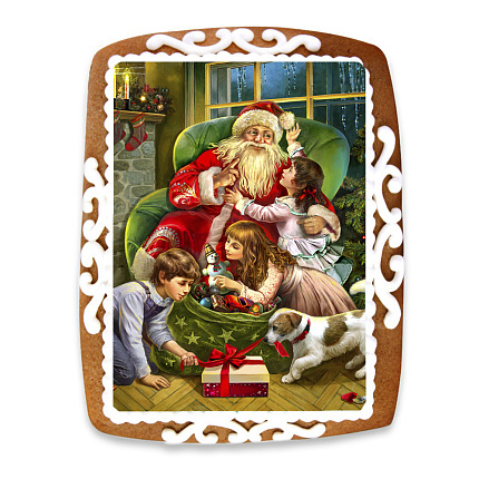 Пряник Фотопечать Новогодняя 1 шт, 130 г