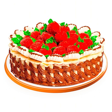 Торт Корзина с клубникой