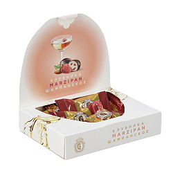 Конфеты марципановые с кусочками клубники и шампанским 98 г