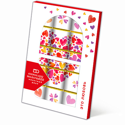 Набор молочного шоколада "Это любовь", 1 шт., 75 г