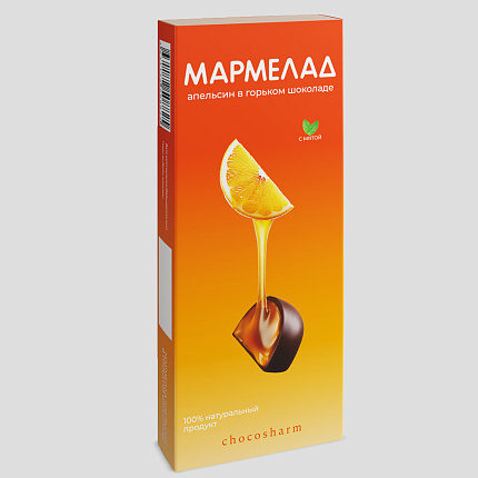 Мармелад Апельсин в горьком шоколаде с мятой 150 г