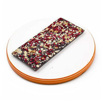 Шоколад Добрынинский темный какао с гранолой, малиной и миндалем 80 г