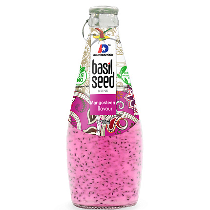 Напиток Basil Seed Drink Mangosteen Тропический Мангустин 290 мл