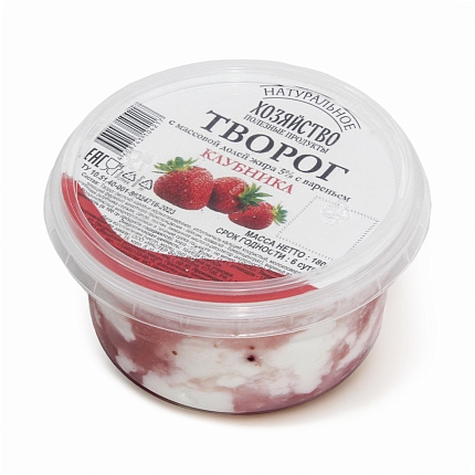Творог 5% с наполнителем клубника 180 г БЗМЖ