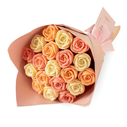 Шоколадно-белые розы, 210 г