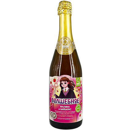 Напиток "Волшебное" безалкогольный, вкус малина‑барбарис, с витамином C, 0,75 л