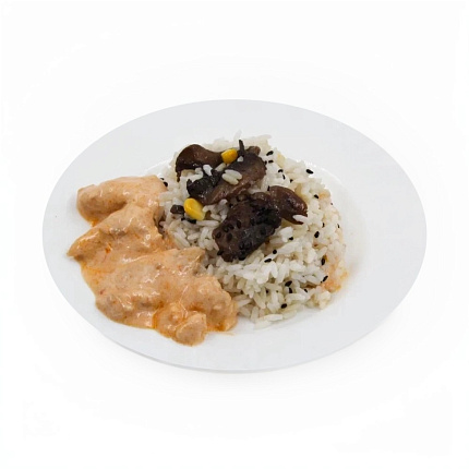 Курица в сливочном соусе Том-кха с рисом 250 г