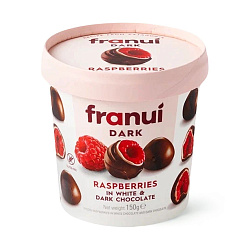 Малина в белом шоколаде и в темном шоколаде Franui 150 г