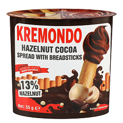 Kremondo набор хлебных палочек и пасты ореховой с какао 55 г