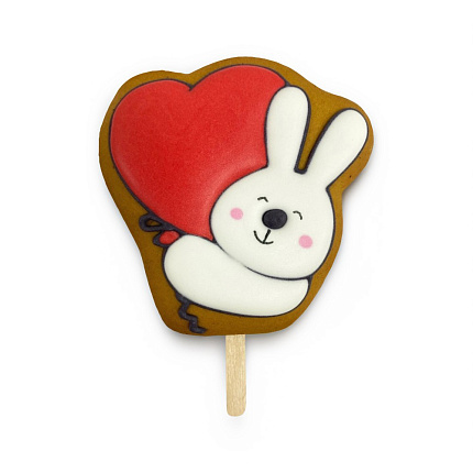 Пряник имбирный глазированный к 14 февраля 40 г