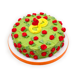 Торт Де‑Люкс зелёный. Грецкий орех с солёной карамелью к 8 Марта, 1000 г