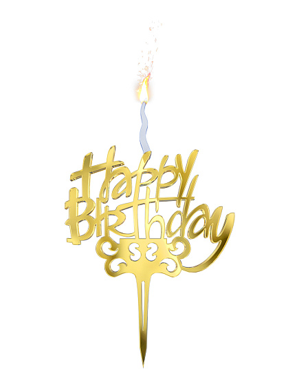 Декоративная акриловая свеча Happy Birthday
