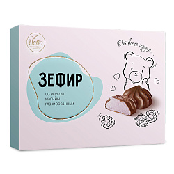 Зефир со вкусом малины глазированный 185 г