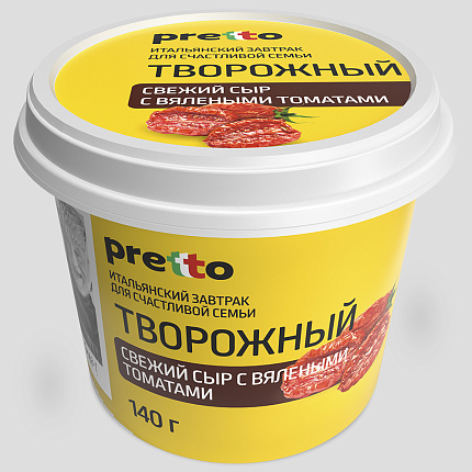 Сыр творожный с томатами  Pretto  65% 140 г