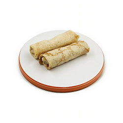 Блины сырные с филе индейки и луком в сливочном соусе 160 г