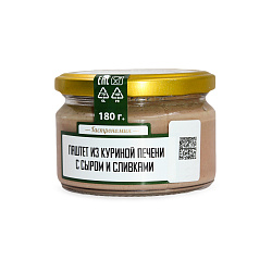 Паштет из куриной печени с сыром и сливками 180 г