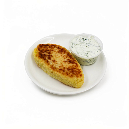 Картофель зраза с грибной начинкой и соусом