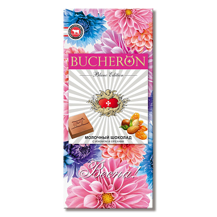 Шоколад Bucheron blanc edition с изюмом и орехами 85 г
