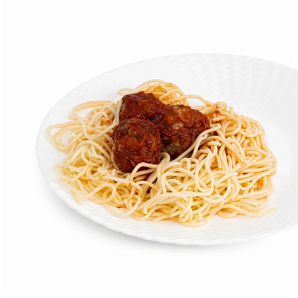 Митболы с томатным соусом и спагетти 250г