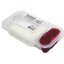 Творог пластовой 5% с наполнителем малина 190 г