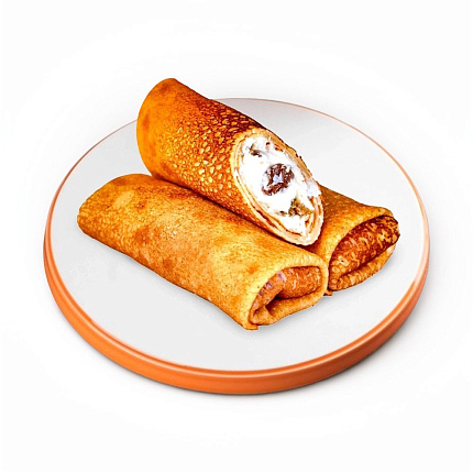 Блинчики с творогом и изюмом