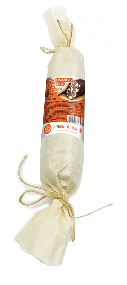 Шоколадная колбаса с орехом