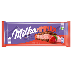 Шоколад Milka Mmmax молочный с клубничной начинкой 253 г