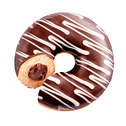 Донат глазированный Шоколад с шоколадной начинкой