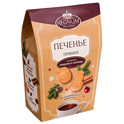 Печенье пряное сахарное-фигурное REGNUM в коробке 170 г