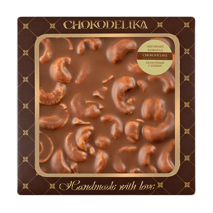 Шоколад неровный молочный с кешью 80 г